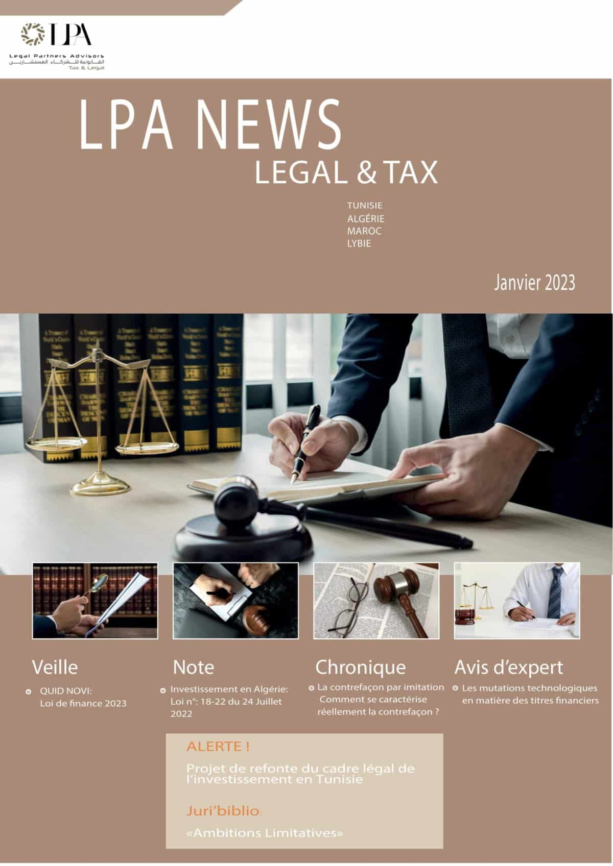 LPA NEWS LEGAL & TAX JANVIER 2023