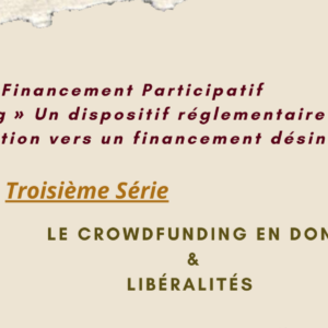 Le crowdfunding en dons & libéralités