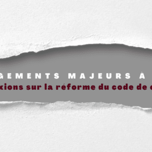 Réflexions sur la réforme de code de change